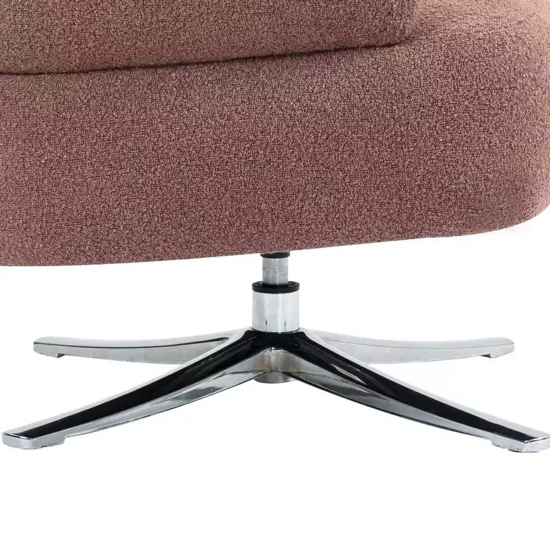 Fauteuil d'appoint moderne TUYOHW avec accoudoirs et dossier incurvés, fauteuil pivotant rembourré avec pieds en acier, chaises de loisirs pour salon, chambre à coucher