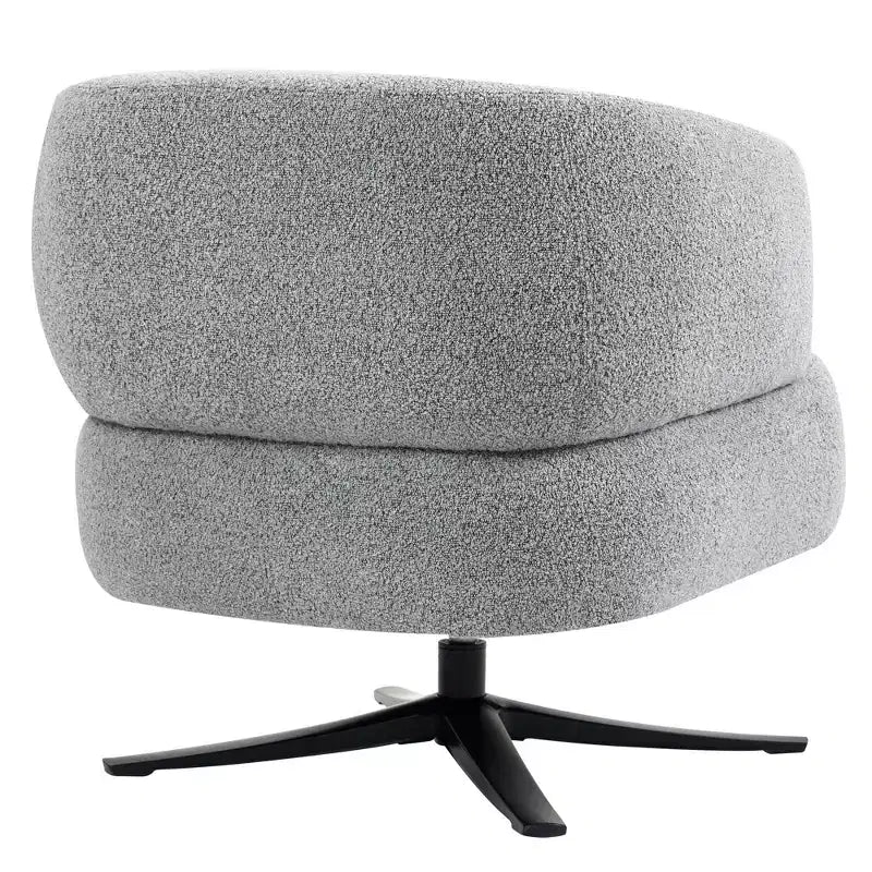 Fauteuil d'appoint moderne TUYOHW avec accoudoirs et dossier incurvés, fauteuil pivotant rembourré avec pieds en acier, chaises de loisirs pour salon, chambre à coucher