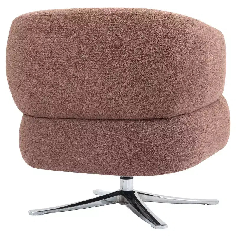 Fauteuil d'appoint moderne TUYOHW avec accoudoirs et dossier incurvés, fauteuil pivotant rembourré avec pieds en acier, chaises de loisirs pour salon, chambre à coucher