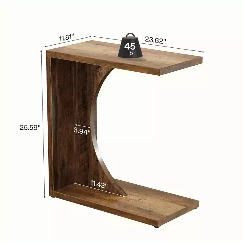 MAYEERTY Table d'appoint en C, Table d'appoint de canapé pour Salon Chambre