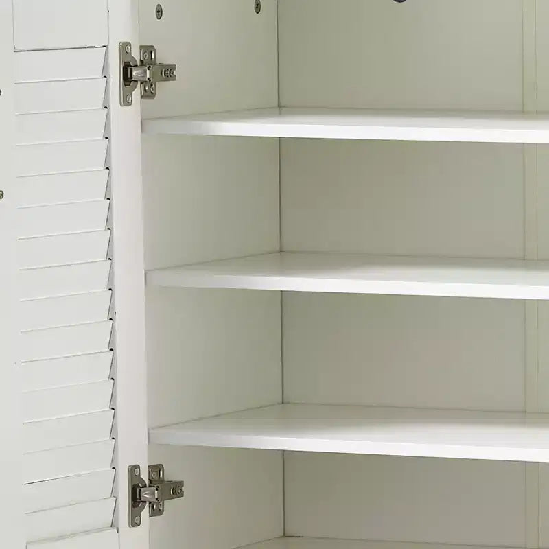 JVNOXK Meuble à chaussures multifonctionnel de 47 pouces avec étagères réglables, compartiment de rangement et banc rembourré, idéal pour l'entrée, Blanc