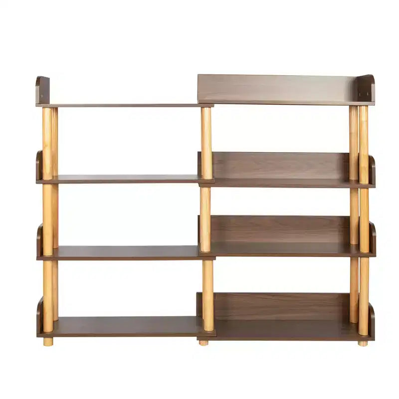 GDFStudio Horace Étagère de coin à 4 niveaux en bois moderne, rétractable et rotative