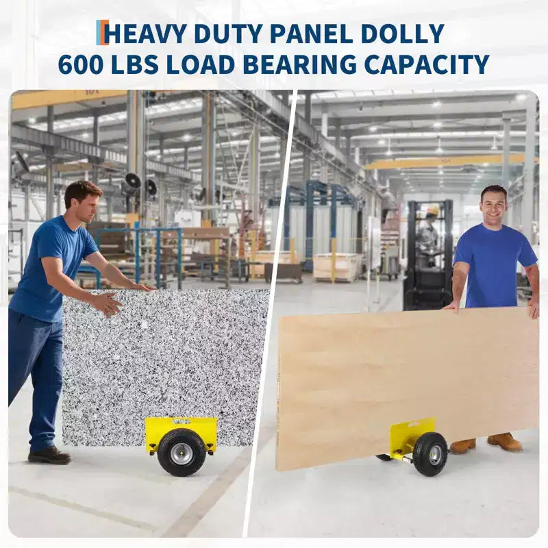 Chariot à panneaux d'une capacité de 272 kg avec pince réglable, pneus gonflables en caoutchouc de 10 pouces, chariot de transport tout-terrain pour plaques de plâtre et portes