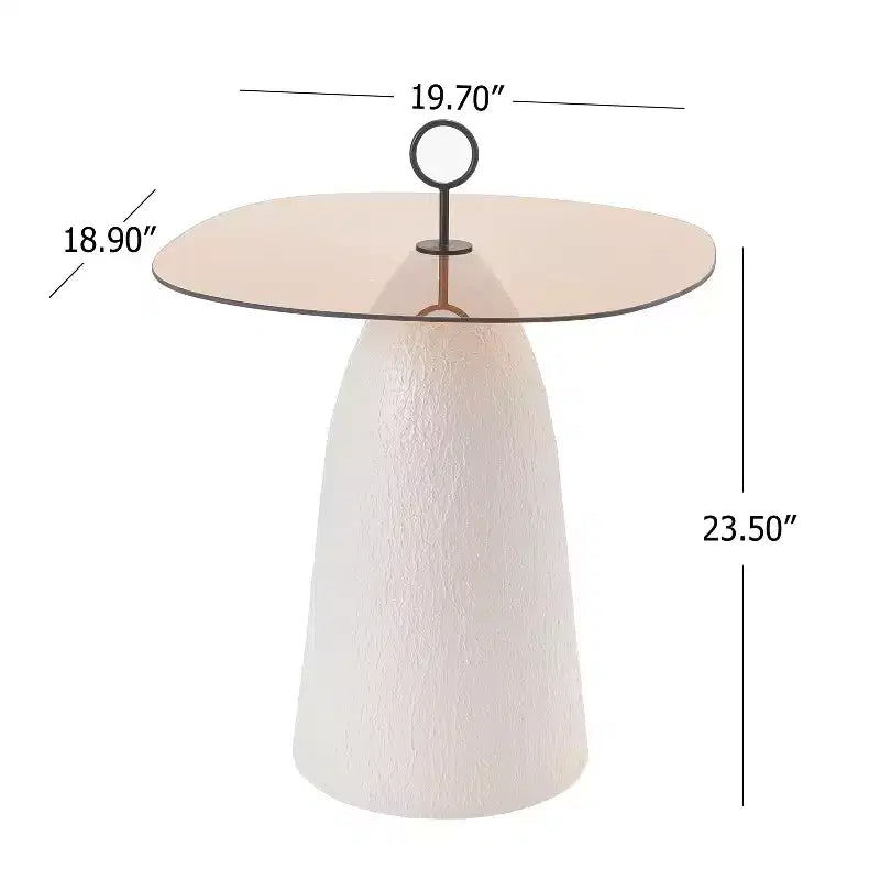 Christopher Knight Home Hanne Table d'appoint moderne avec plateau en verre trempé