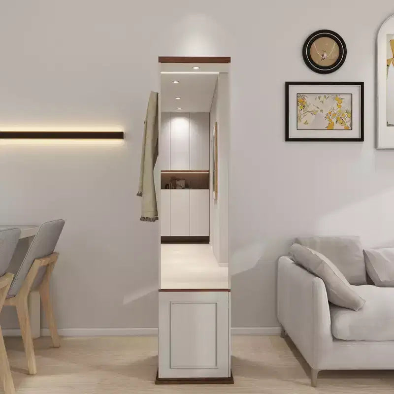 Armoire d'angle de 68 cm : Design moderne de style ferme avec 1 porte et 1 tiroir - Organiseur autoportant en MDF pour salon