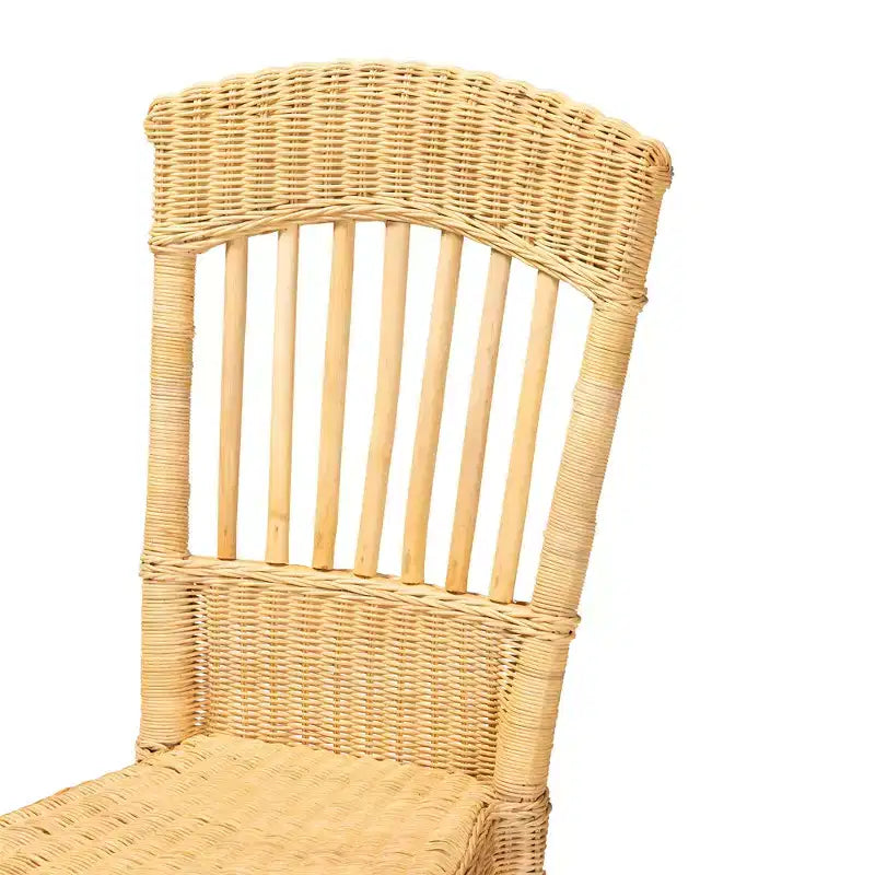 Chaise de salle à manger en rotin moderne bohème GDFStudio Tuttle