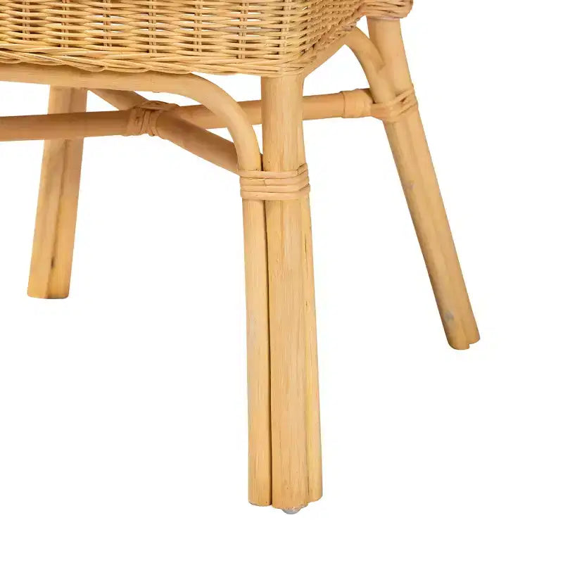 Chaise de salle à manger en rotin moderne bohème GDFStudio Tuttle