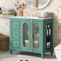 Bathroom Vanity with Sink Top, Undermount Bathroom Sink Cabinet with 2 Soft Closing Doors and 3 Storage Drawers, Wooden Vanity Cabinet