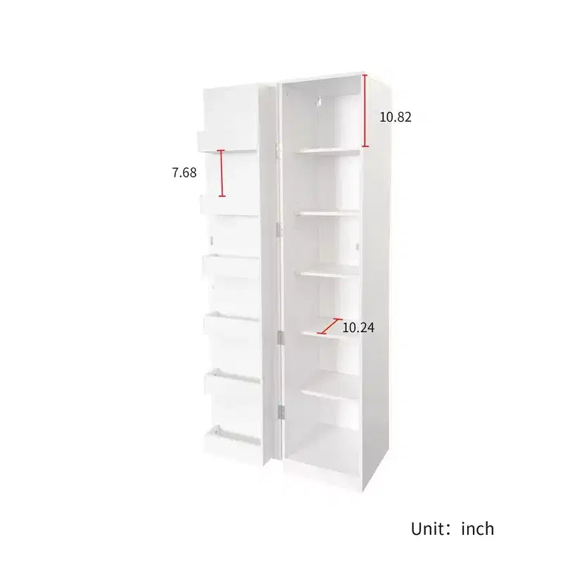 Buffet de Cuisine, Meuble Autonome Blanc avec Portes et Étagères, Idéal pour Cuisines, Salons et Salles à Manger