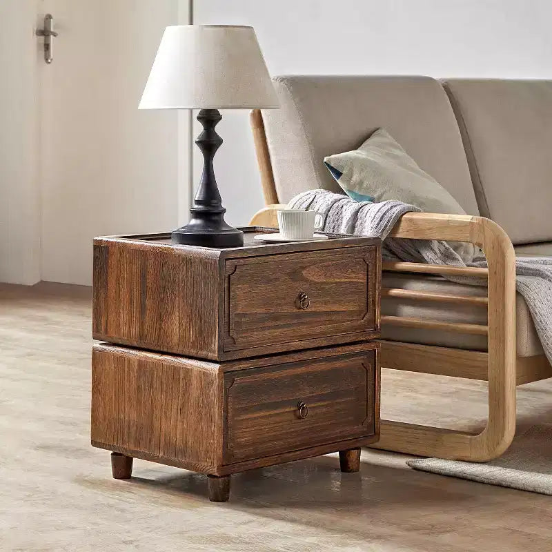 Leo 2 - Table d'appoint avec tiroir et design modulable | ART OF LIVING DESIGNS-NOIR
