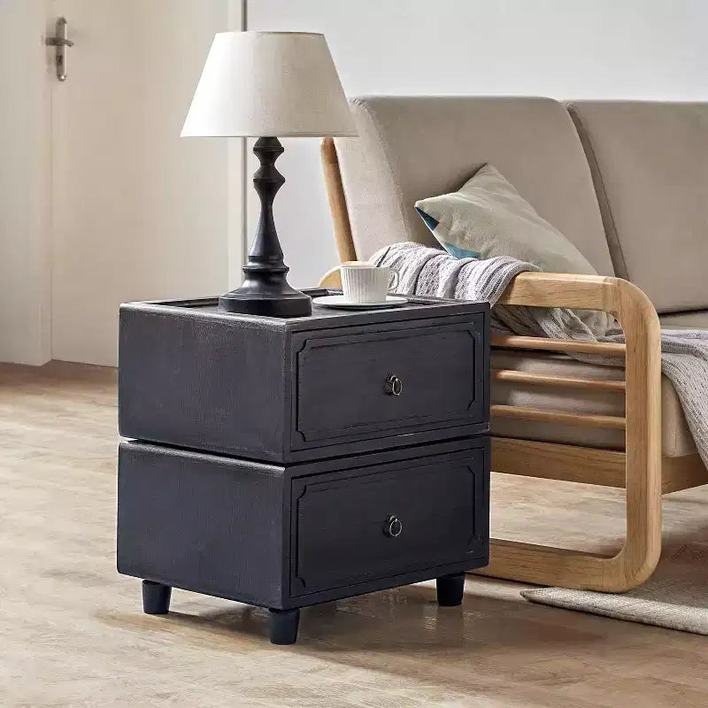 Leo 2 - Table d'appoint avec tiroir et design modulable | ART OF LIVING DESIGNS-NOIR