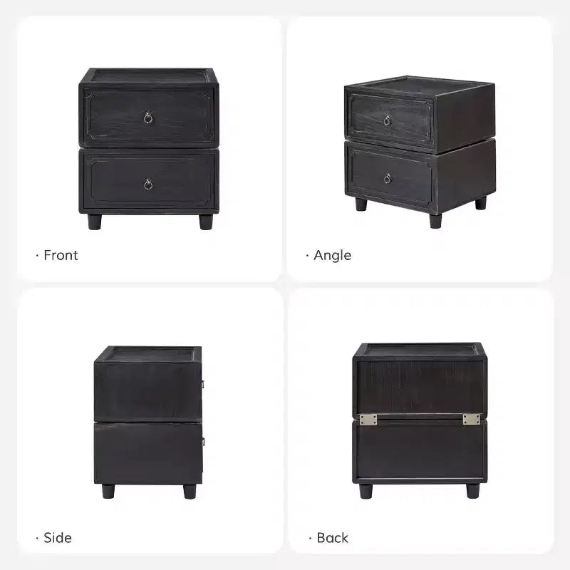 Leo 2 - Table d'appoint avec tiroir et design modulable | ART OF LIVING DESIGNS-NOIR
