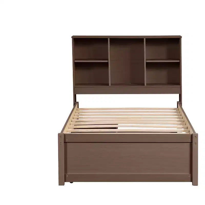 Bellemave Cadre de lit simple moderne avec port USB intégré dans la tête de lit bibliothèque et 2 tiroirs