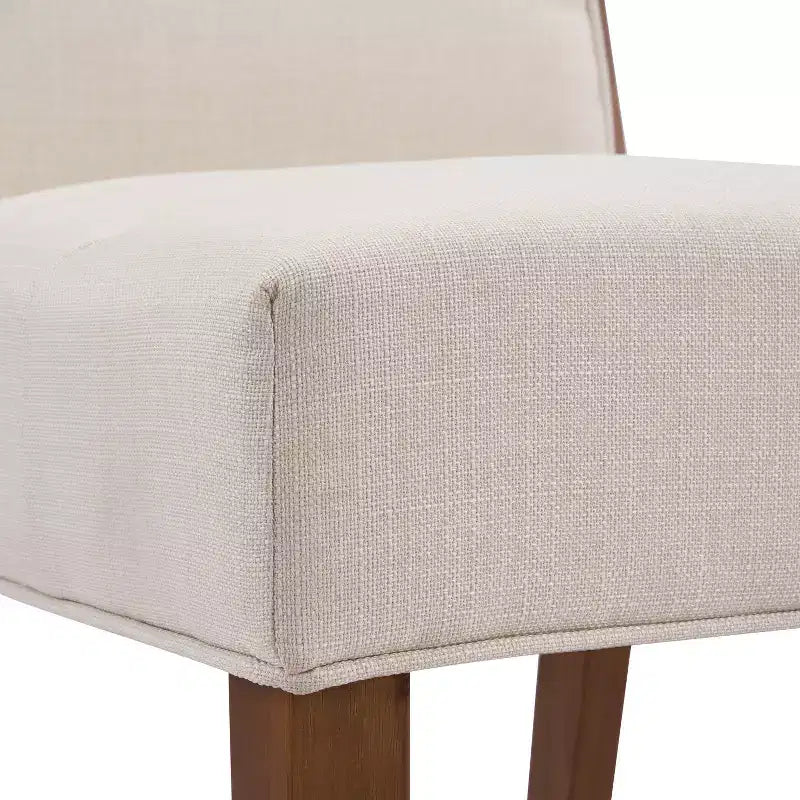 Christopher Knight Home Sungjin Chaises de salle à manger sans accoudoirs rembourrées en bois d'hévéa moderne (Lot de 2)