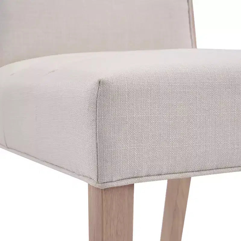 Christopher Knight Home Sungjin Chaises de salle à manger sans accoudoirs rembourrées en bois d'hévéa moderne (Lot de 2)