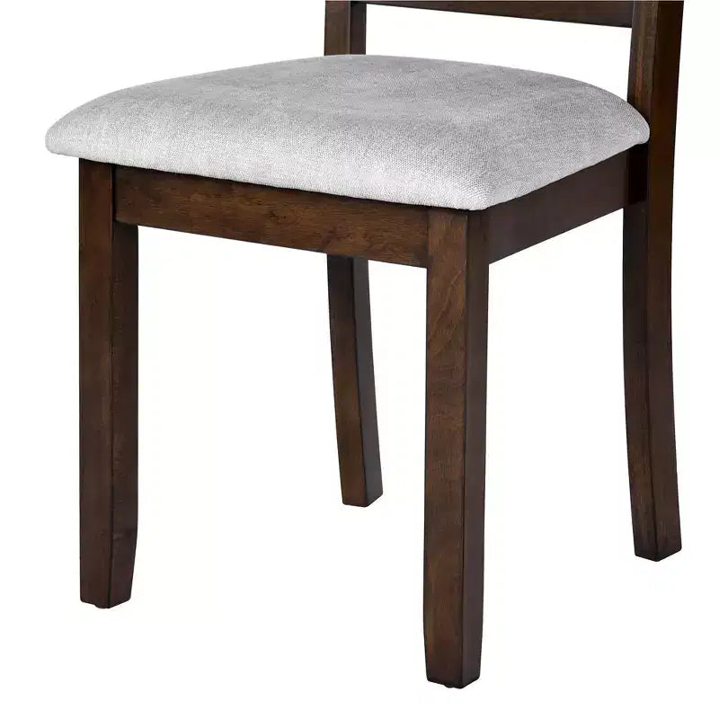 Ensemble de salle à manger extensible 3 pièces avec 2 chaises rembourrées, table à manger en bois avec abattants pour petit espace