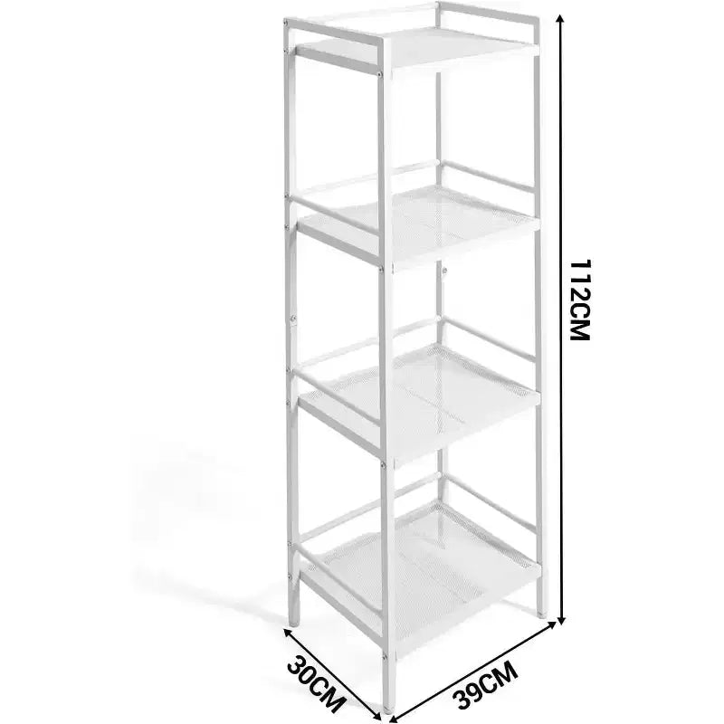 Étagère de salle de bain à 3 ou 4 niveaux, étagère échelle pour le rangement de salle de bain, conception peu encombrante, étagère autoportante, solution de rangement élégante pour la maison et le bureau.