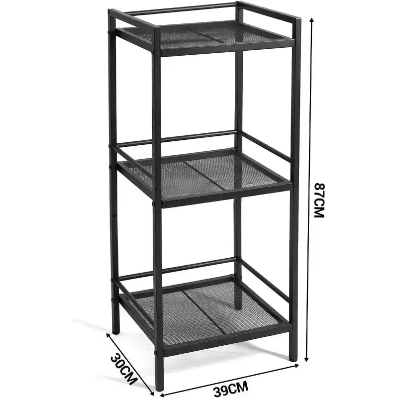 Étagère de salle de bain à 3 ou 4 niveaux, étagère échelle pour le rangement de salle de bain, conception peu encombrante, étagère autoportante, solution de rangement élégante pour la maison et le bureau.