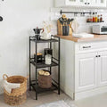 Étagère de salle de bain à 3 ou 4 niveaux, étagère échelle pour le rangement de salle de bain, conception peu encombrante, étagère autoportante, solution de rangement élégante pour la maison et le bureau.
