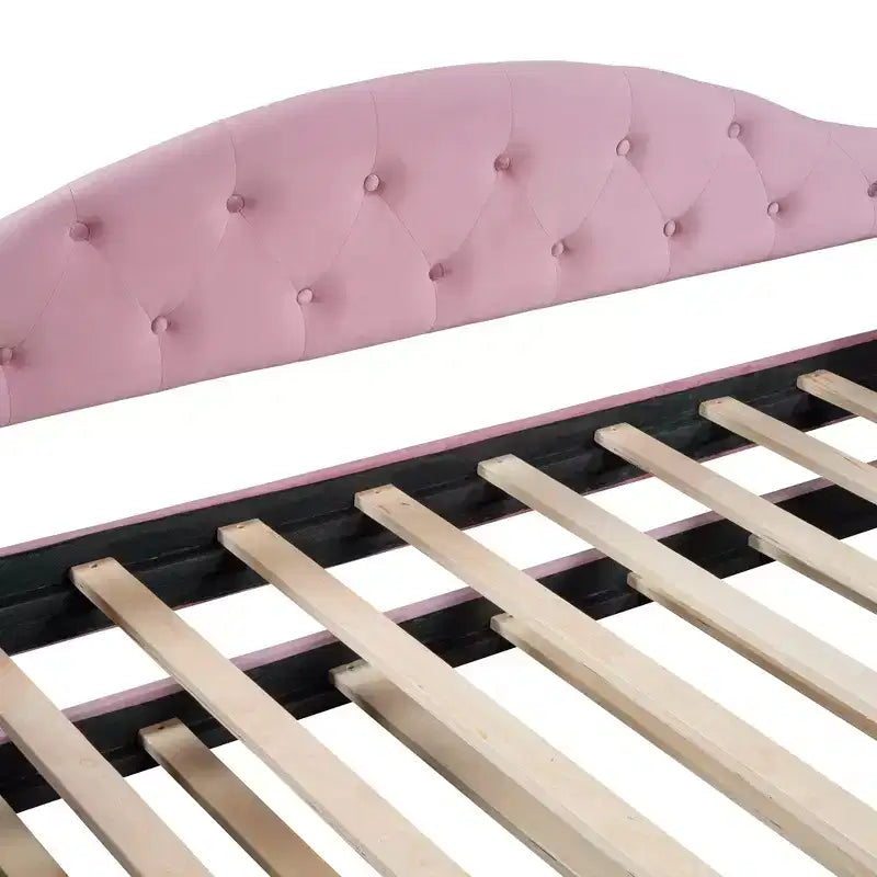 Lit de repos capitonné avec tiroir-lit, lit de repos simple en velours pour chambre à coucher