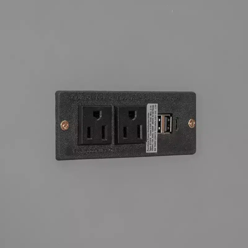 Lit escamotable Queen Size avec tiroirs, lit escamotable en bois avec prises et ports USB, conception de structure à poulie, gris