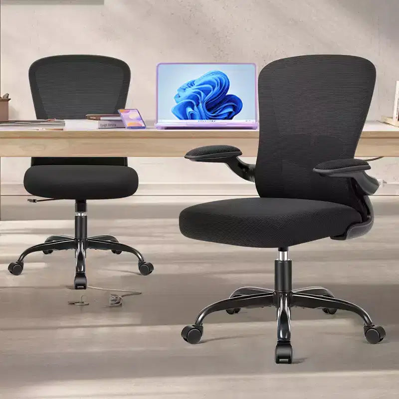 Chaises de bureau KERDOM, chaise de bureau ergonomique pour PC avec roulettes, support lombaire et hauteur réglables, chaise d'ordinateur pivotante