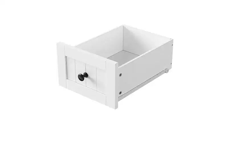 JVNOXK Îlot de cuisine roulant à 5 roues de 134,62 cm avec plateau pliant, prise de courant, étagère de rangement avec porte et étagère latérale, convient aux cuisines, blanc