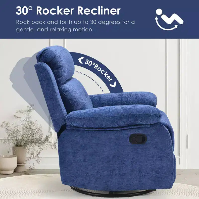 Fauteuil inclinable rembourré pivotant à 360° GDFStudio Janna