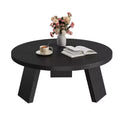 Table basse ronde moderne de 33,5 pouces, table basse en bois, table d'appoint de canapé avec pieds inclinés, table d'appoint de cocktail pour salon et bureau