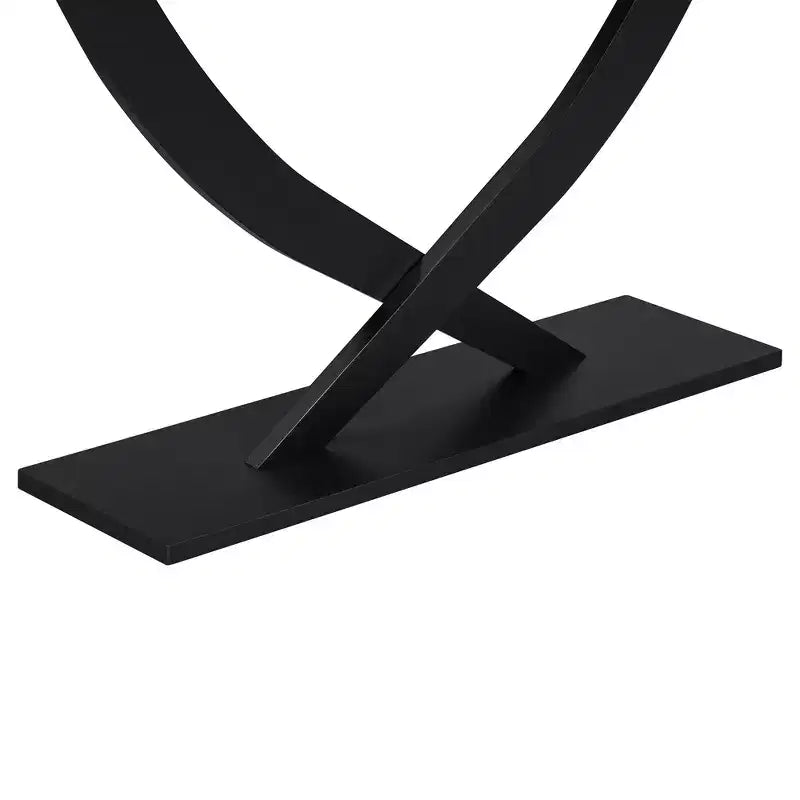 Console d'entrée rustique moderne Whisen 57'', table d'appoint pour couloir, table de canapé mince avec pieds croisés, construction robuste
