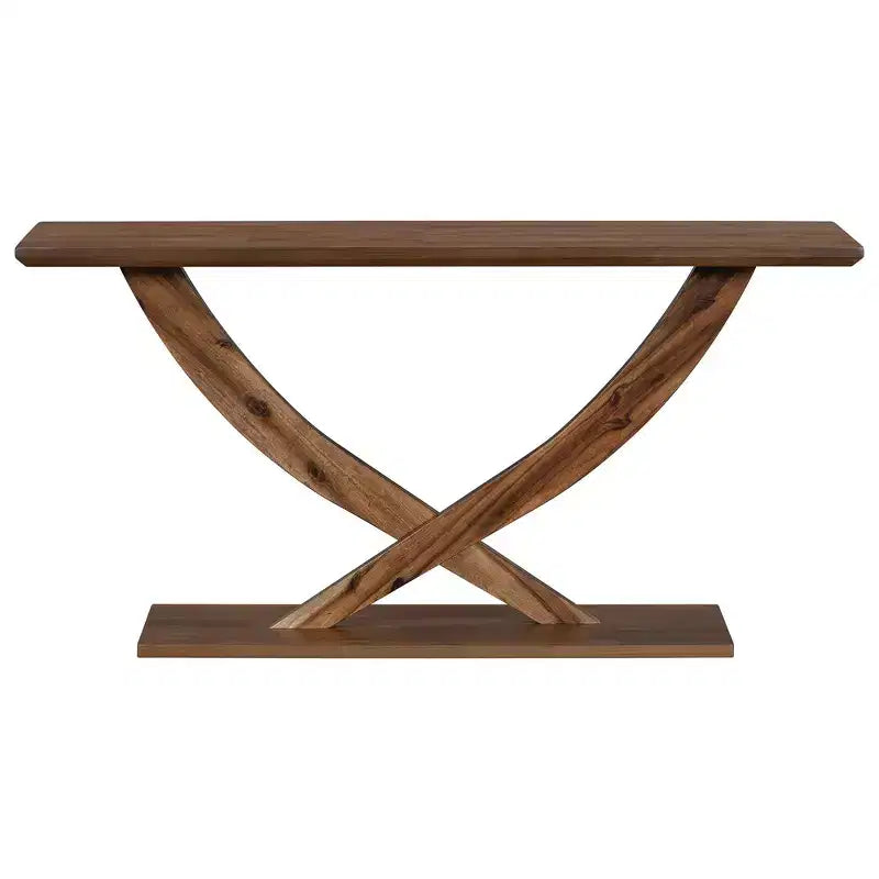 Console d'entrée rustique moderne Whisen 57'', table d'appoint pour couloir, table de canapé mince avec pieds croisés, construction robuste