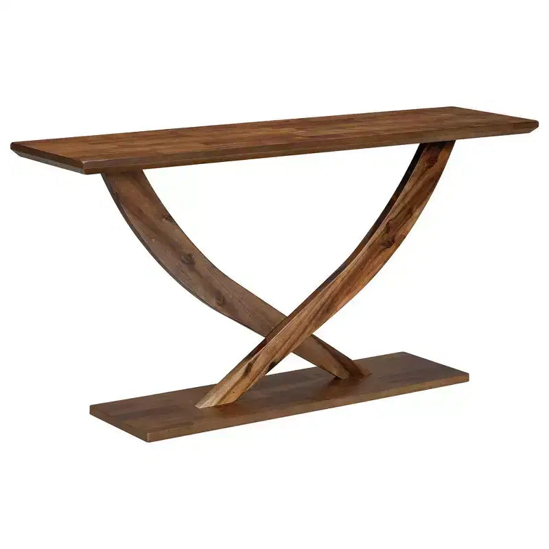 Console d'entrée rustique moderne Whisen 57'', table d'appoint pour couloir, table de canapé mince avec pieds croisés, construction robuste