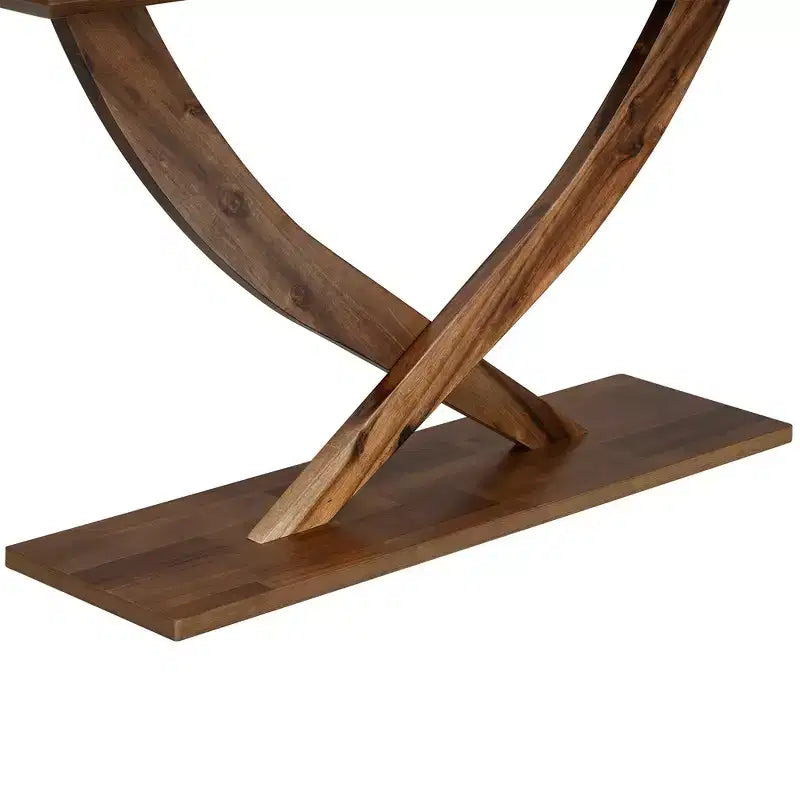 Console d'entrée rustique moderne Whisen 57'', table d'appoint pour couloir, table de canapé mince avec pieds croisés, construction robuste