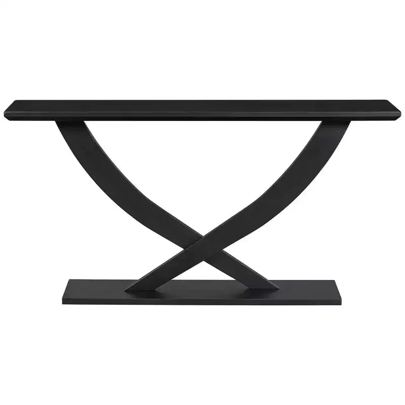 Console d'entrée rustique moderne Whisen 57'', table d'appoint pour couloir, table de canapé mince avec pieds croisés, construction robuste