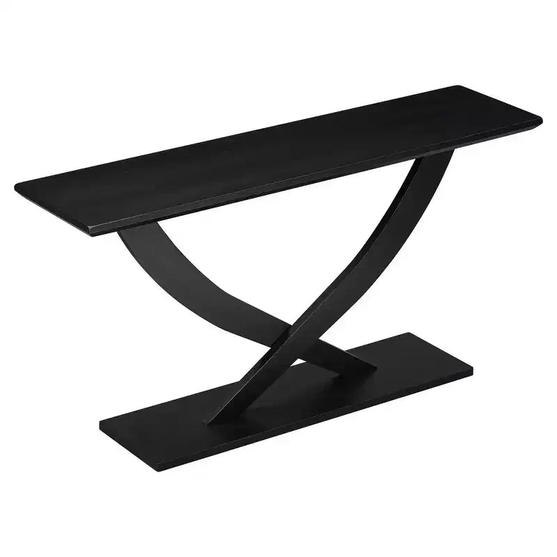 Console d'entrée rustique moderne Whisen 57'', table d'appoint pour couloir, table de canapé mince avec pieds croisés, construction robuste