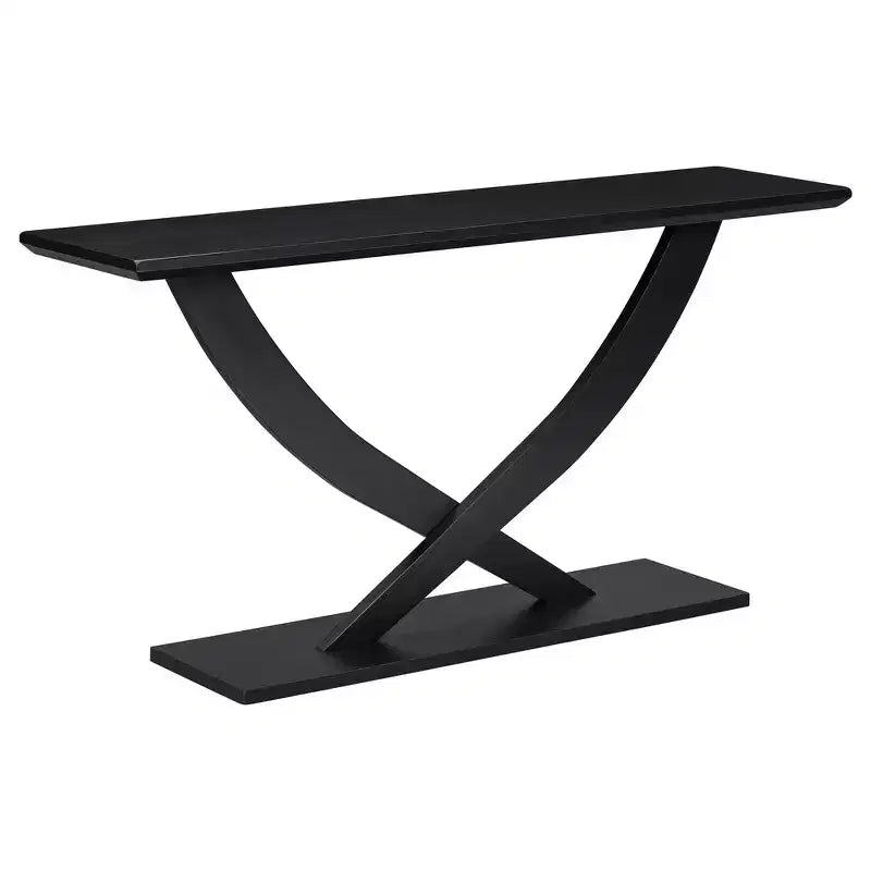 Console d'entrée rustique moderne Whisen 57'', table d'appoint pour couloir, table de canapé mince avec pieds croisés, construction robuste