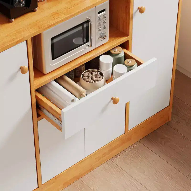 Buffet en bois, armoire de cuisine autonome, grande armoire de rangement/bar à café pour entrée, salle à manger, salon.