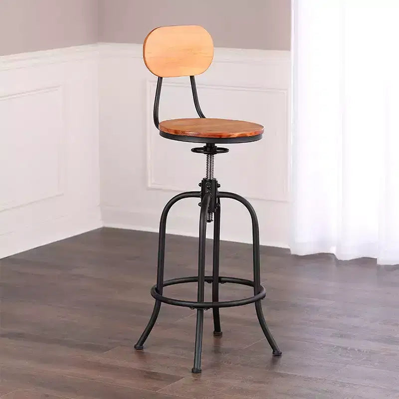 Tabouret réglable et pivotant Lakeside Collection avec dossier -