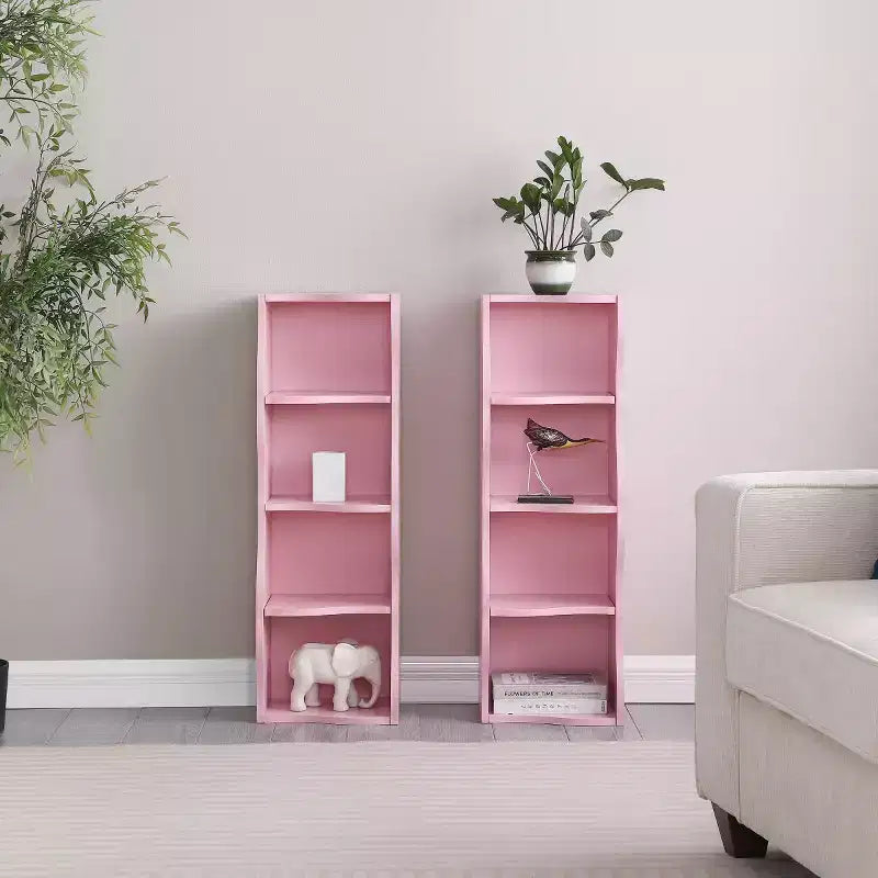 Étagère décorative haute à 8 niveaux avec étagères ouvertes, vitrine étroite moderne sur pied pour le salon ou le bureau à domicile-Panipeachy
