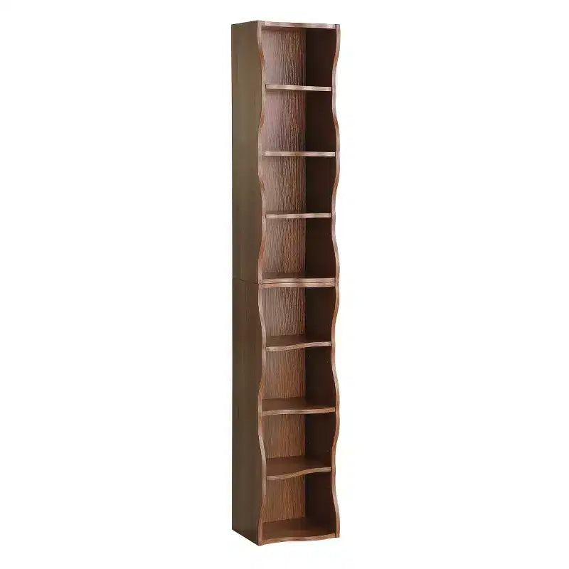 Étagère décorative haute à 8 niveaux avec étagères ouvertes, vitrine étroite moderne sur pied pour le salon ou le bureau à domicile-Panipeachy