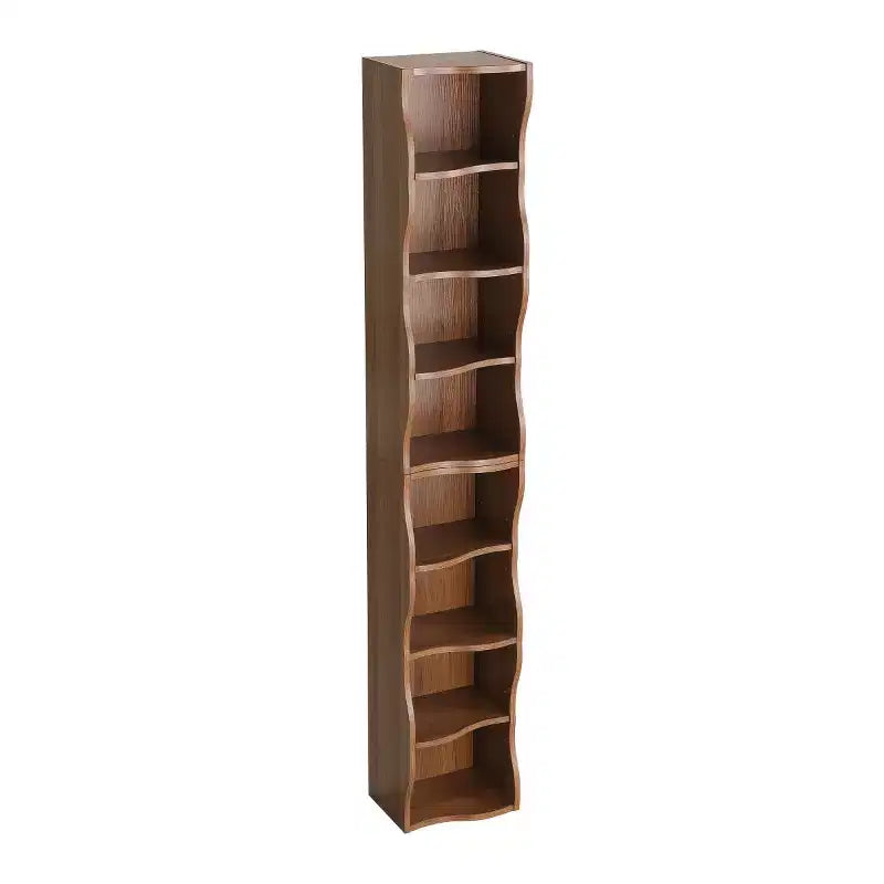 Étagère décorative haute à 8 niveaux avec étagères ouvertes, vitrine étroite moderne sur pied pour le salon ou le bureau à domicile-Panipeachy