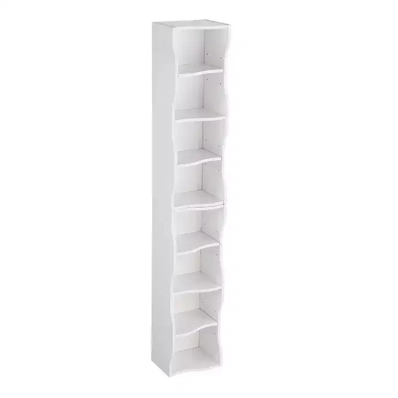 Étagère décorative haute à 8 niveaux avec étagères ouvertes, vitrine étroite moderne sur pied pour le salon ou le bureau à domicile-Panipeachy
