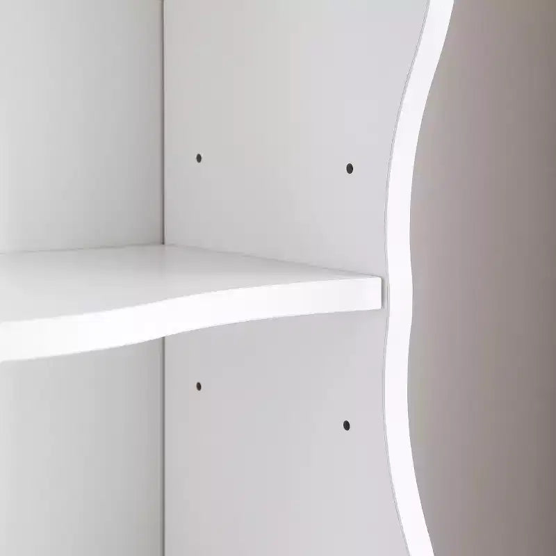 Étagère décorative haute à 8 niveaux avec étagères ouvertes, vitrine étroite moderne sur pied pour le salon ou le bureau à domicile-Panipeachy