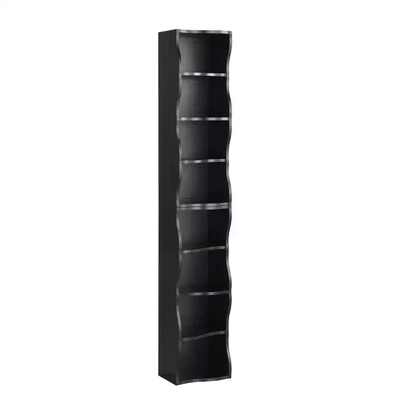 Étagère décorative haute à 8 niveaux avec étagères ouvertes, vitrine étroite moderne sur pied pour le salon ou le bureau à domicile-Panipeachy