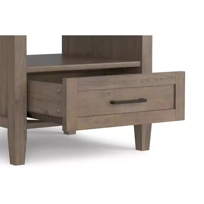 Table d'appoint rectangulaire de transition Cantina en BOIS MASSIF de 20 pouces de large