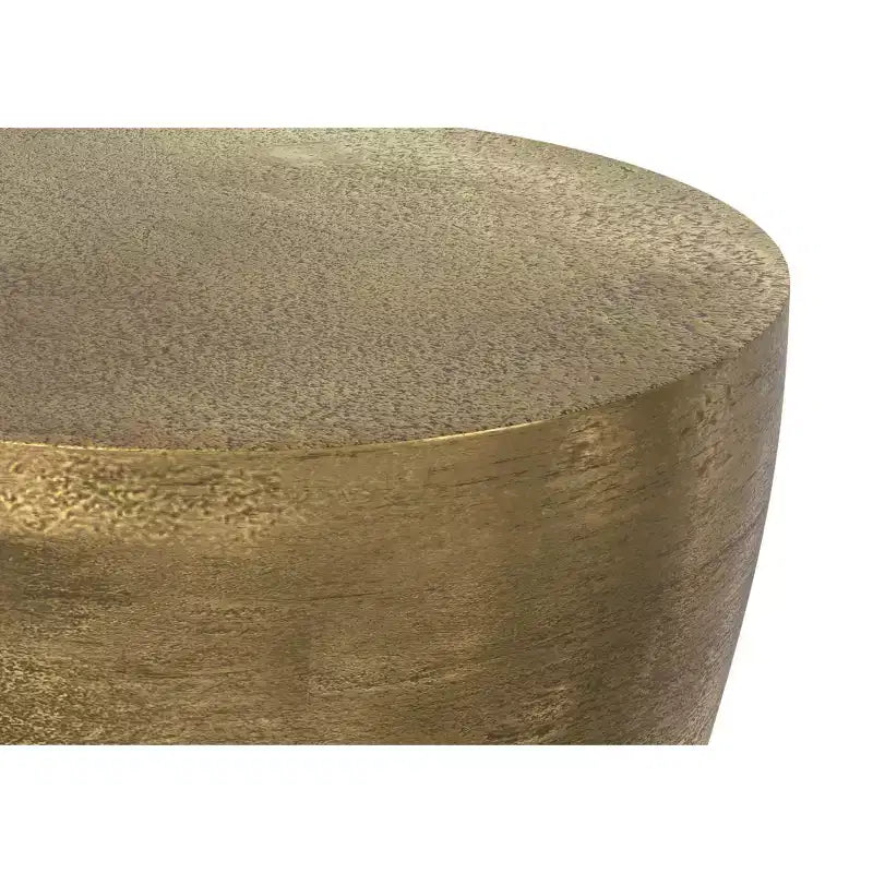 Table d'appoint McCoy Contemporary de 43 cm de large en fonte d'aluminium laiton antique, entièrement assemblée