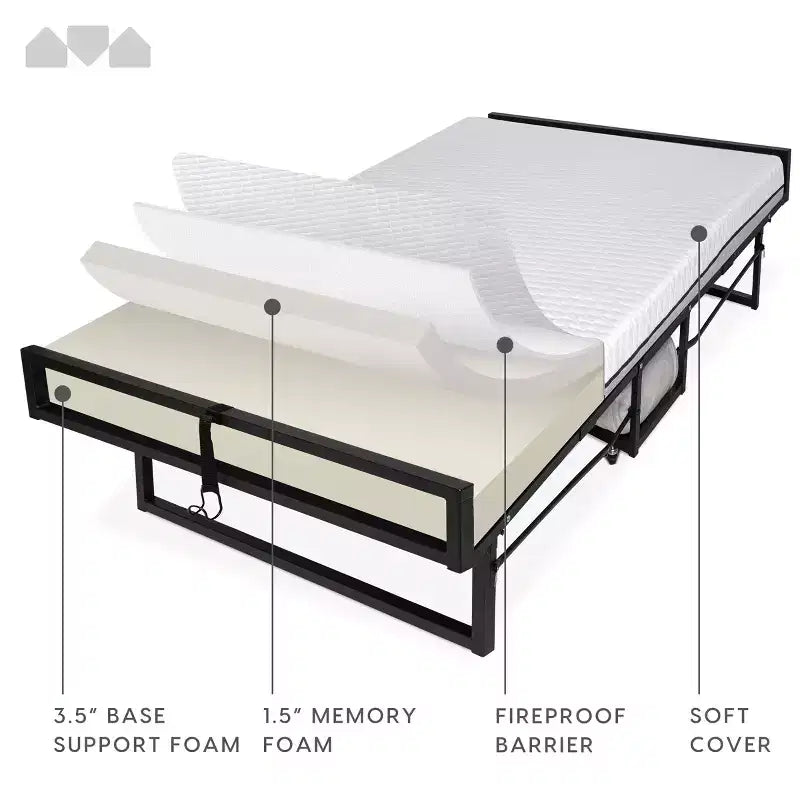 Lit pliant de luxe présidentiel avec matelas Billion