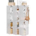 9-Cube PVC Storage Organizer, Modular Shelf Unit with Easy Assembly for Bedroom & Living Room, Pink