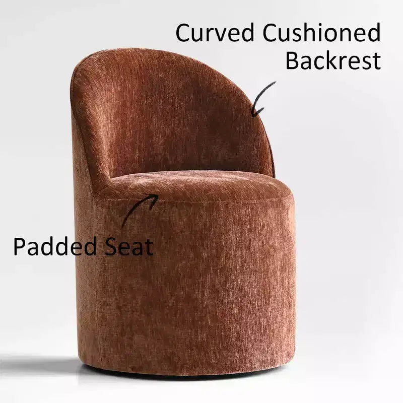 Ensemble de salle à manger 5 pièces pour 4, chaises modernes à roulettes avec revêtement en chenille, table ronde noire à pied central - Panipeachy