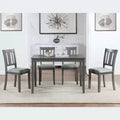 MAYEERTY Wooden Rectangular Dining Table Only, Gray 4-Person Kitchen Table for Small Space